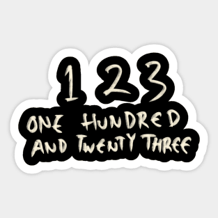 123 Sticker